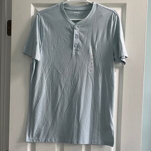 Old Navy Men's Sky Blue Henley Tee
